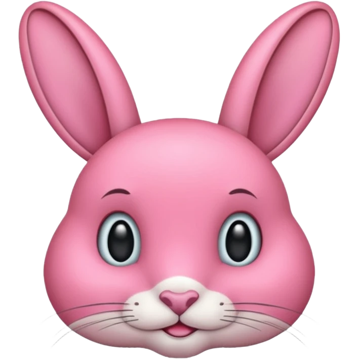 Conejo rosado solo cara  emoji