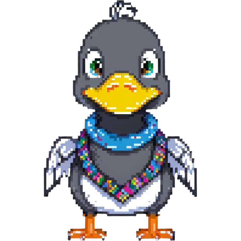 duck with duct tape and a silly face emoji