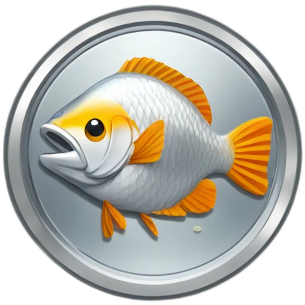 Latvian coin lats with fish emoji