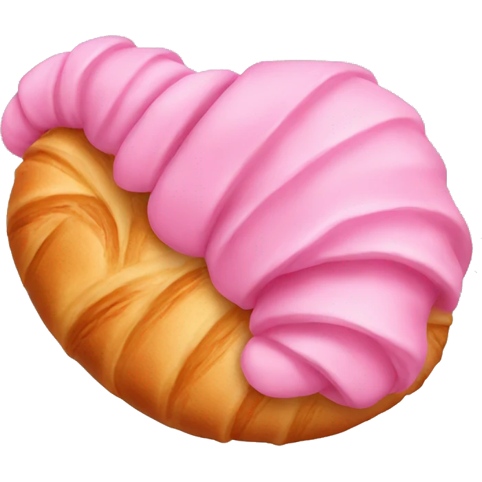 Pink croissant emoji