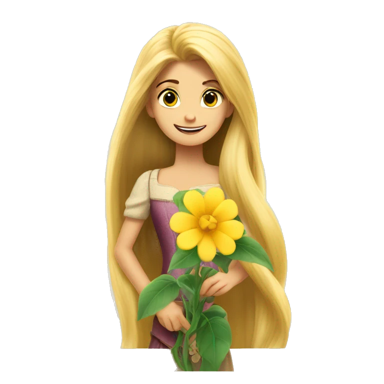 Rapunzel magic yellow flower  emoji