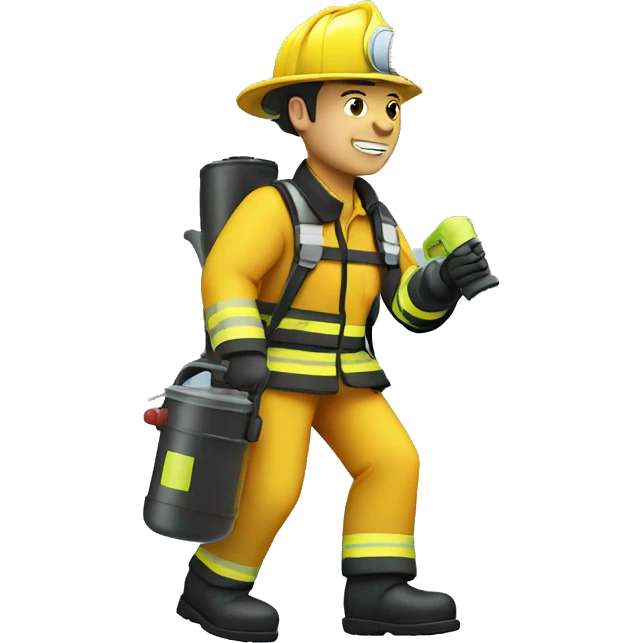 Firefighter spraying water emoji