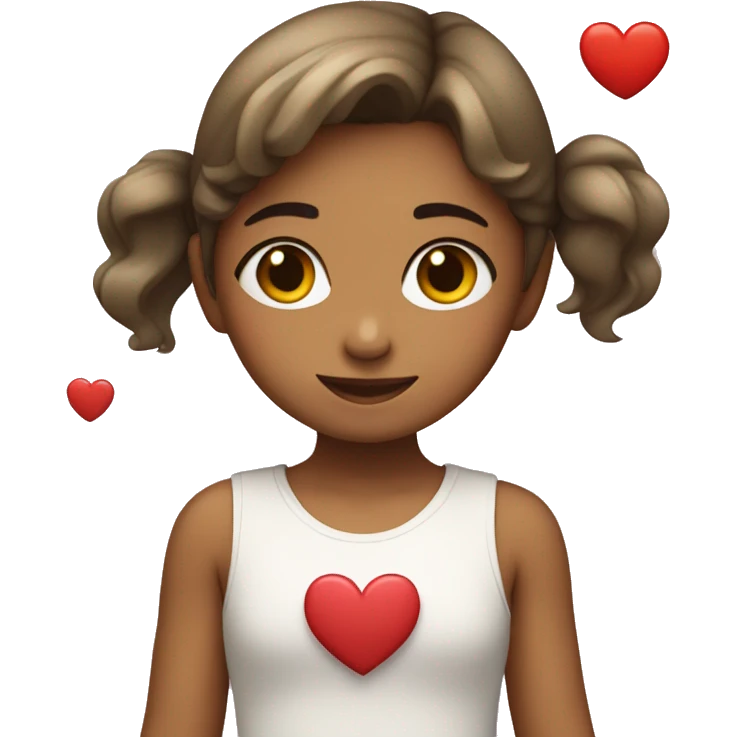 Niña con corazón  emoji