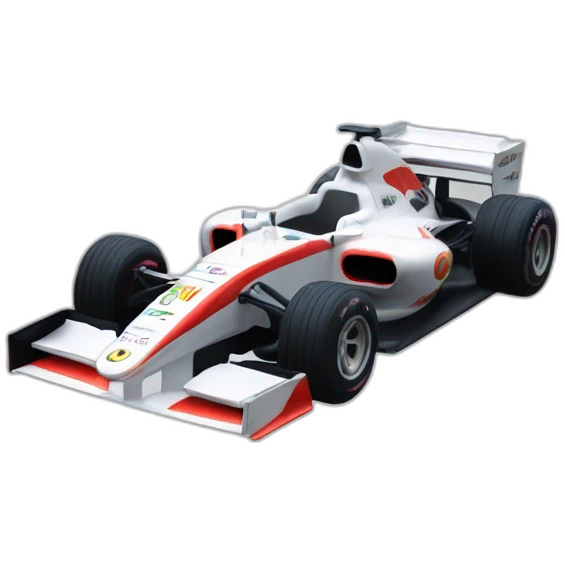 Carro de Formula 1 manejado por un pejelagarto emoji