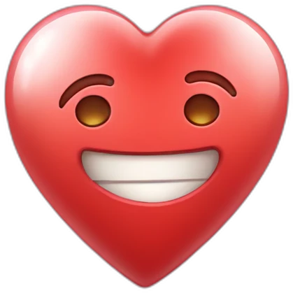 Red heart with text : I love and care about you so much emoji