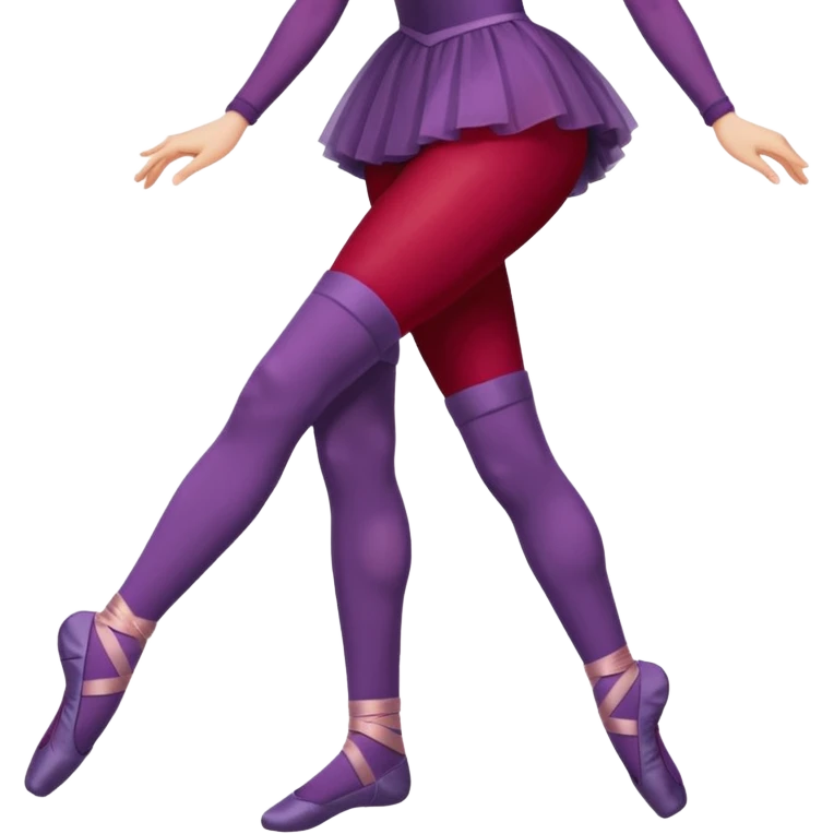 Ballet dancer in over the knee socks emoji
