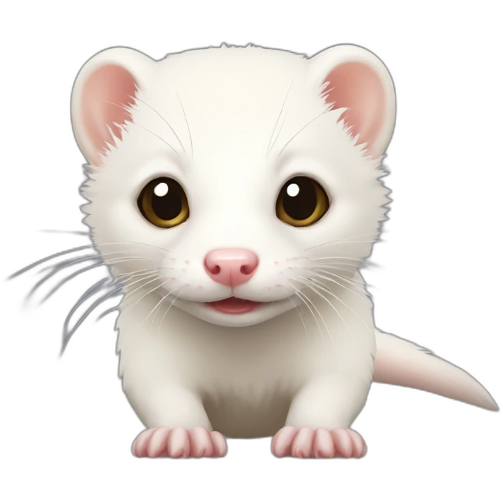 white albino ferret emoji