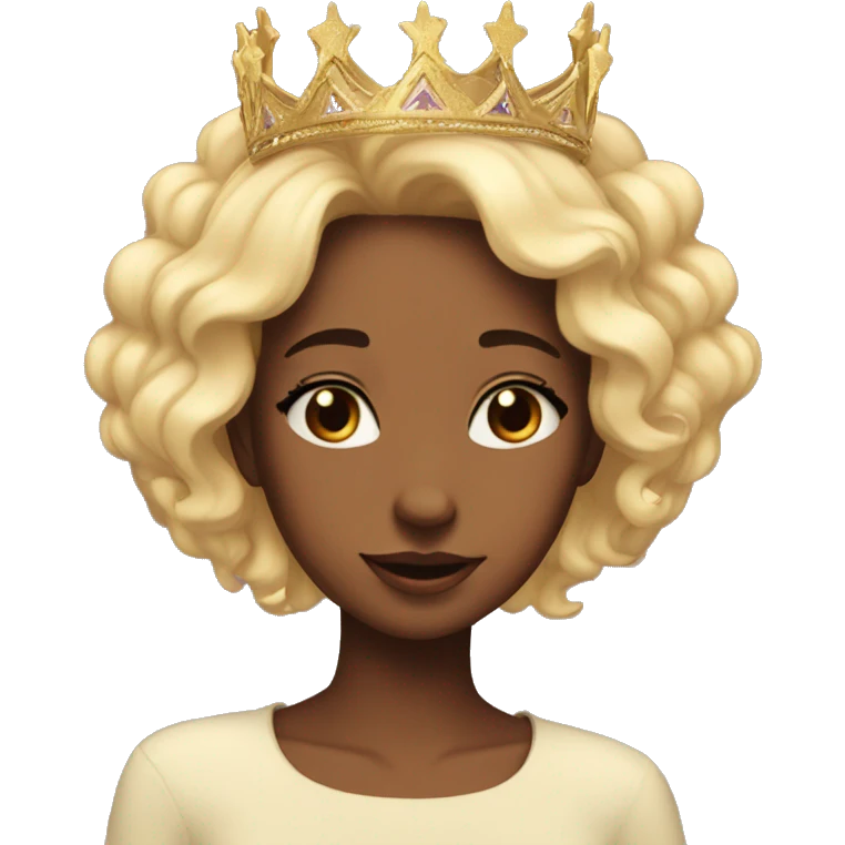 Birthday aesthetic girl with crown on head emoji