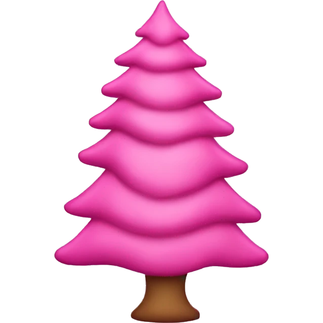 Pink Christmas tree  emoji