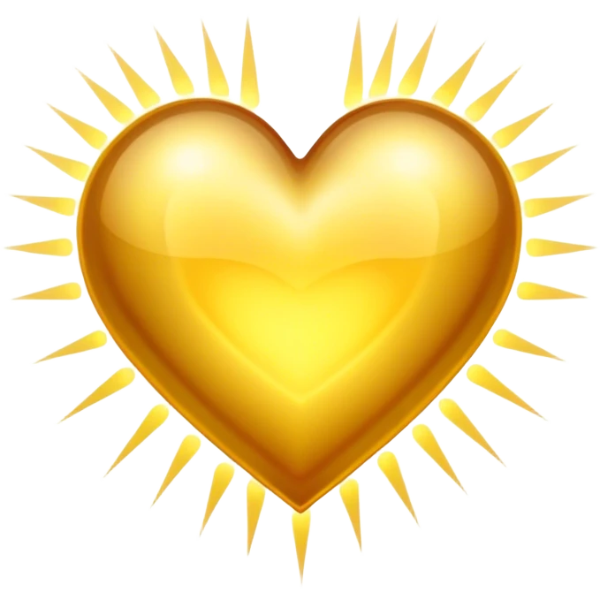 Most beautiful radiating heart emoji