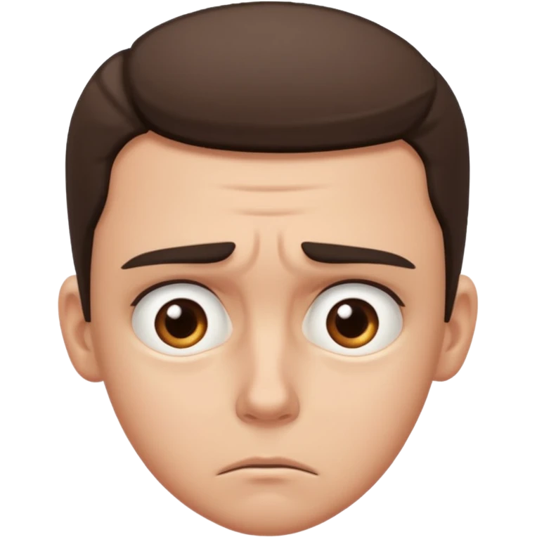Create one core emoji that clearly represents the emotion “anxious.”
The emoji should show:

Facial tension

Worry or nervousness

A small sweat drop to indicate anxiety

The emoji must visually communicate emotional stress or nervous anticipation without using text. emoji