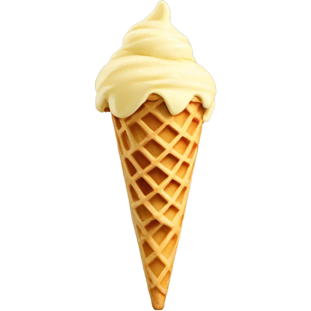 Ice cream yellow emoji