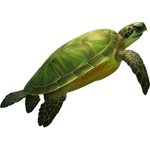 Sea turtle swimming in water emoji