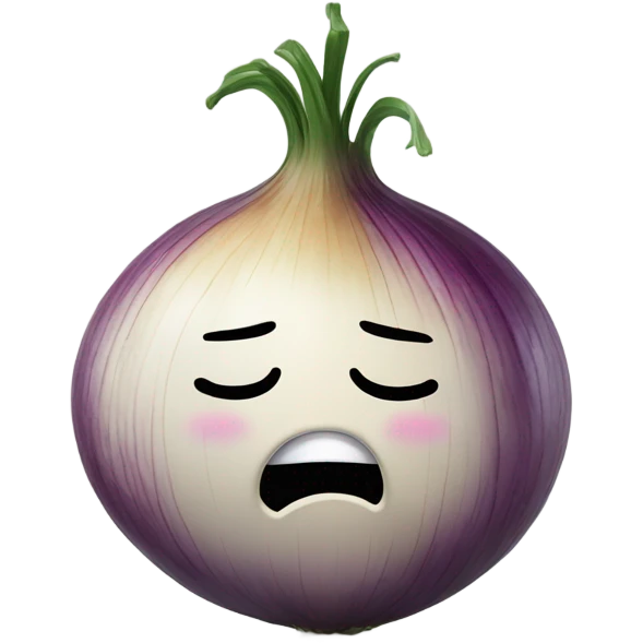 Crying Onion with a crown emoji