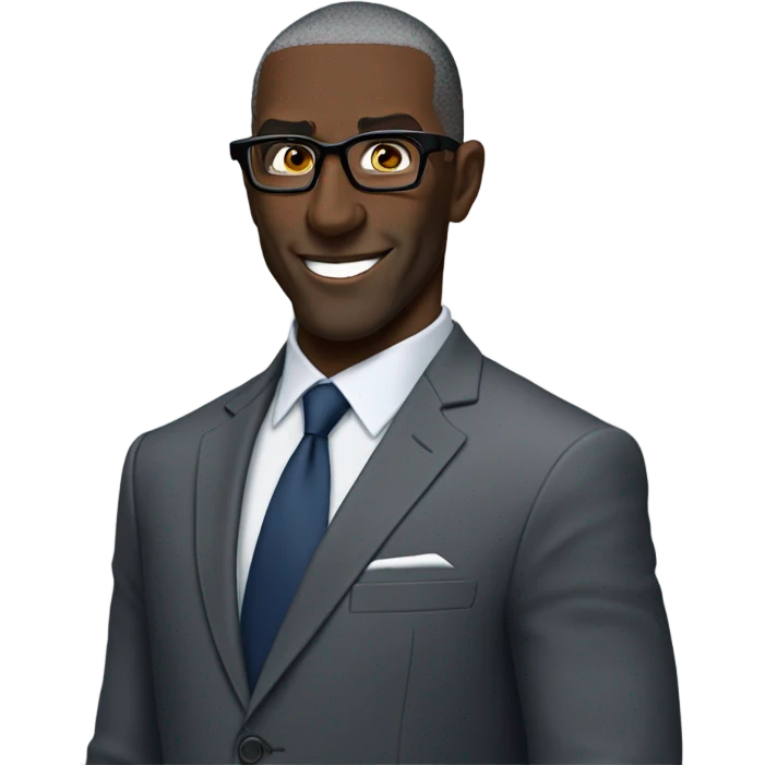 Shannon sharp with suit and glasses and buzz cut and small eyes over 50 small Gray beard emoji