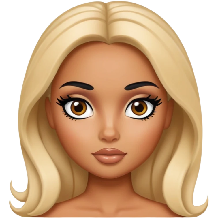 portugese beauty standard, pretty bratz baddie, black eyeliner emoji