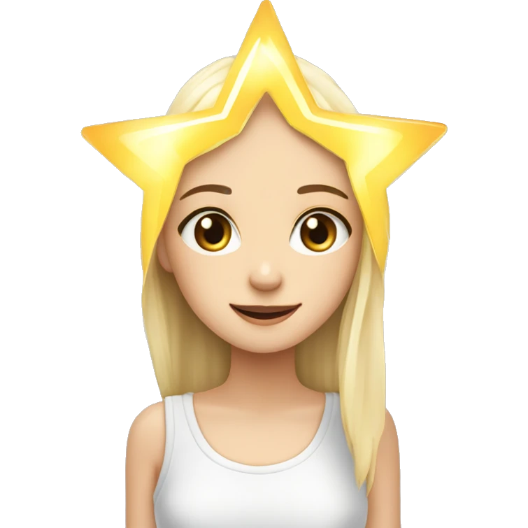Light girl with star ￼ emoji