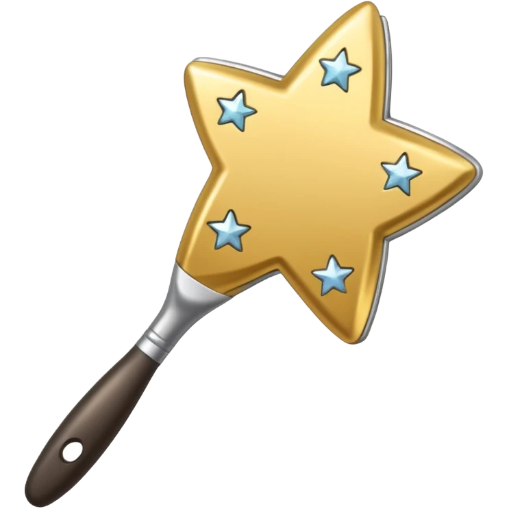a painting brush with shiny stars emoji