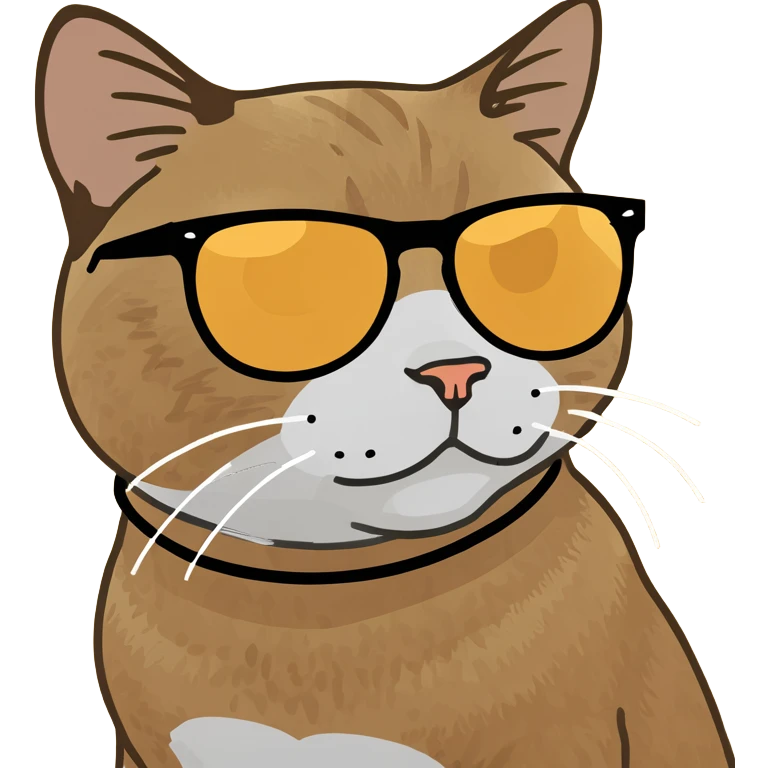 Cat with sunglasses emoji