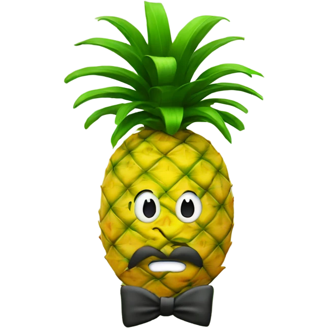 Pineapple with a top hat emoji