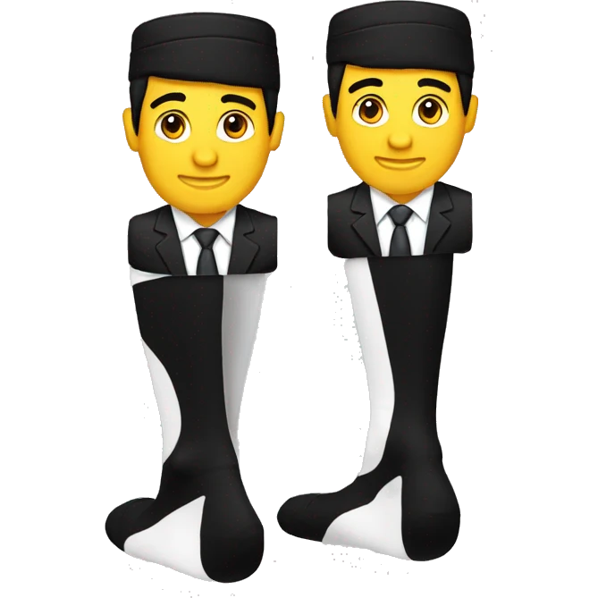 Male Business black knee-high socks emoji