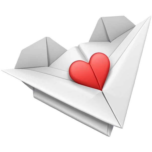 Paper airplane with heart for 'Story of My Life' by One Direction emoji