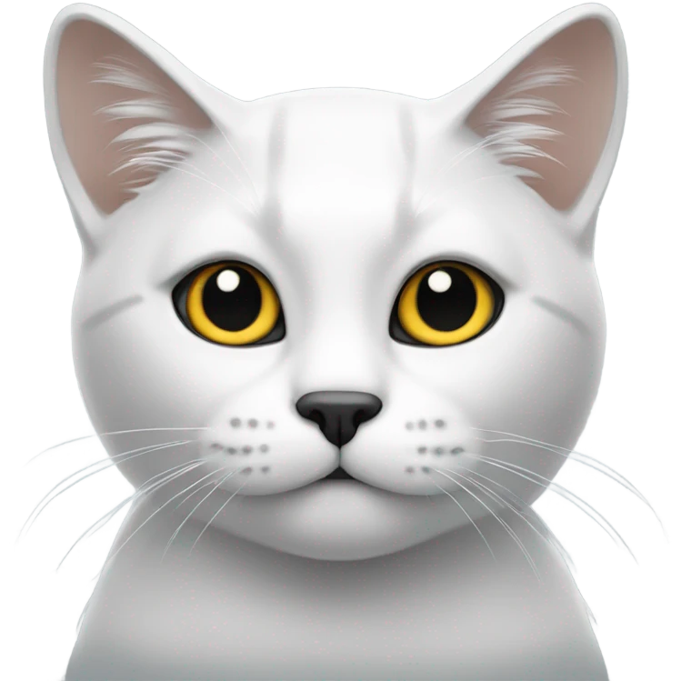 Gato blanco con negro emoji
