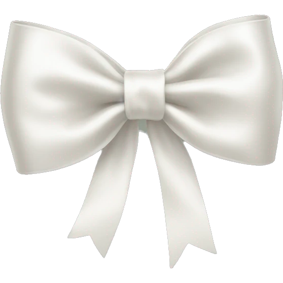 silk white bow emoji