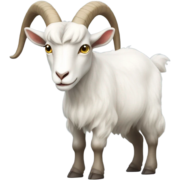 White goat long horns emoji