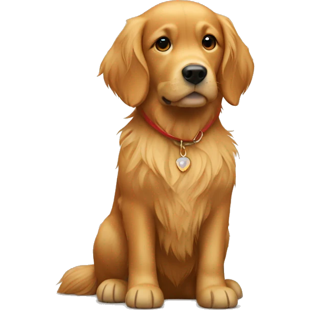 golden retriever with red haired girl emoji