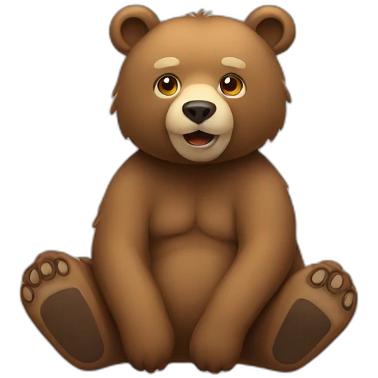 bear sitting emoji