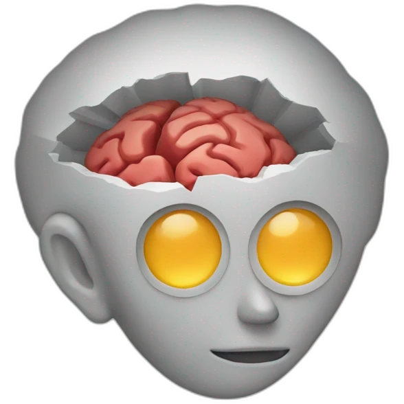 Brain with aperture emoji