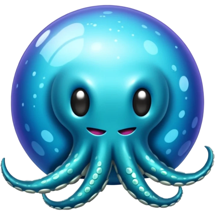 Poulpe et boule disco argentée emoji