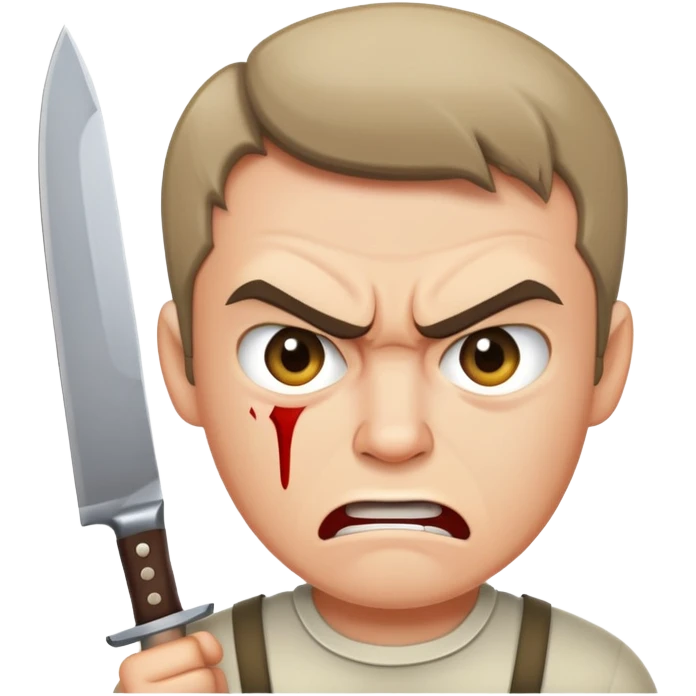 Angry with knife  emoji