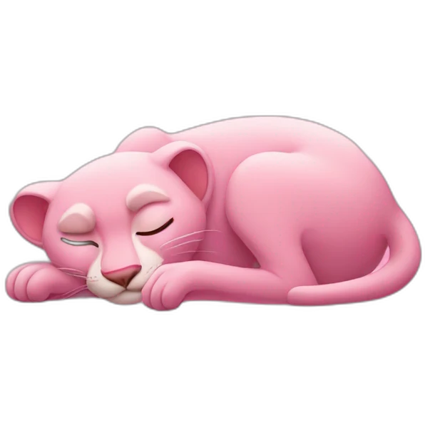 pink panther sleeping emoji
