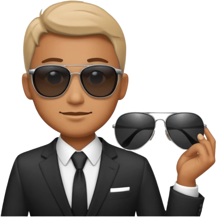 a man with suit and sunglasses emoji