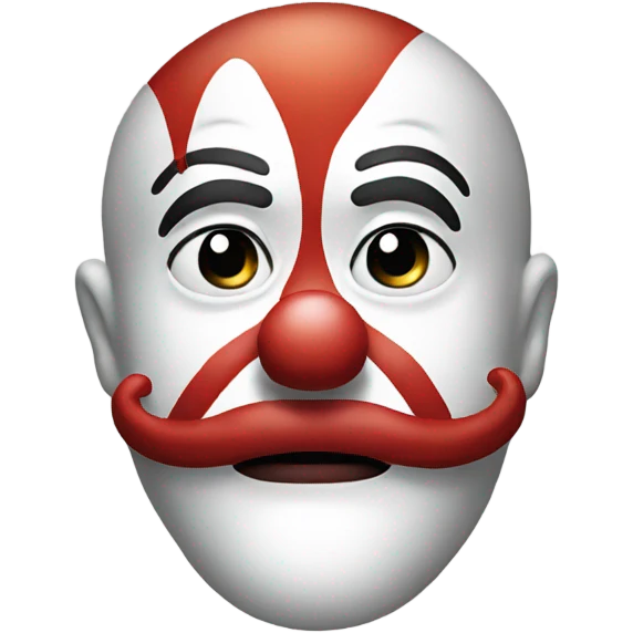 clown sad emoji, minimalistic  emoji