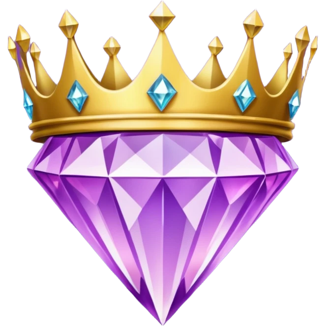 purple diamond crown emoji