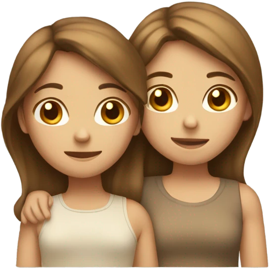 lesbian cuddles brown hair girl light brown hair girl  emoji
