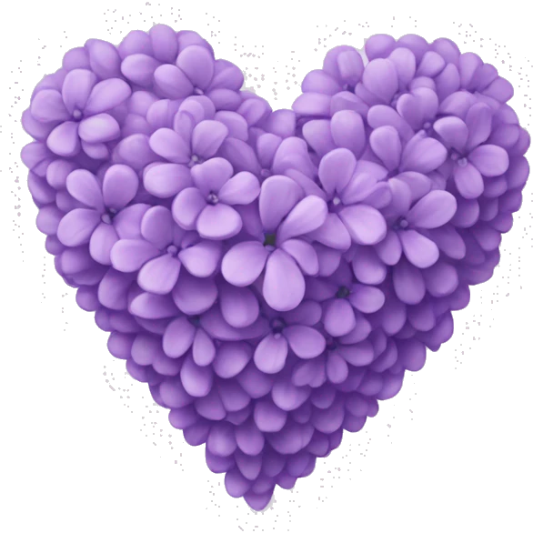 Lilac heart  emoji