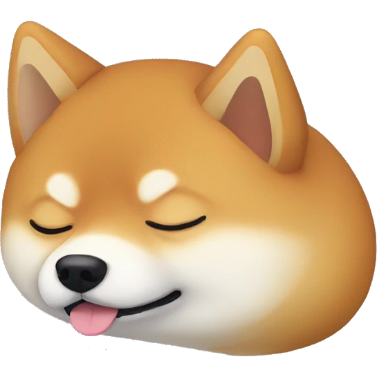 Shiba inu is sleeping  emoji