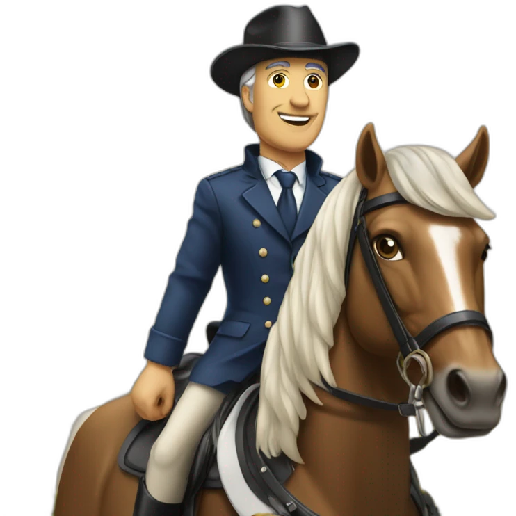 Le président sur un cheval emoji
