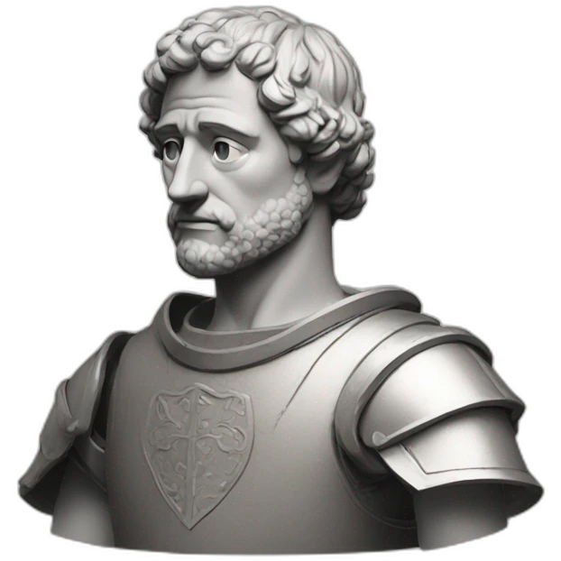 medieval innovator, thinking, torso emoji