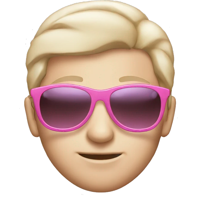 Pink sunglasses emoji