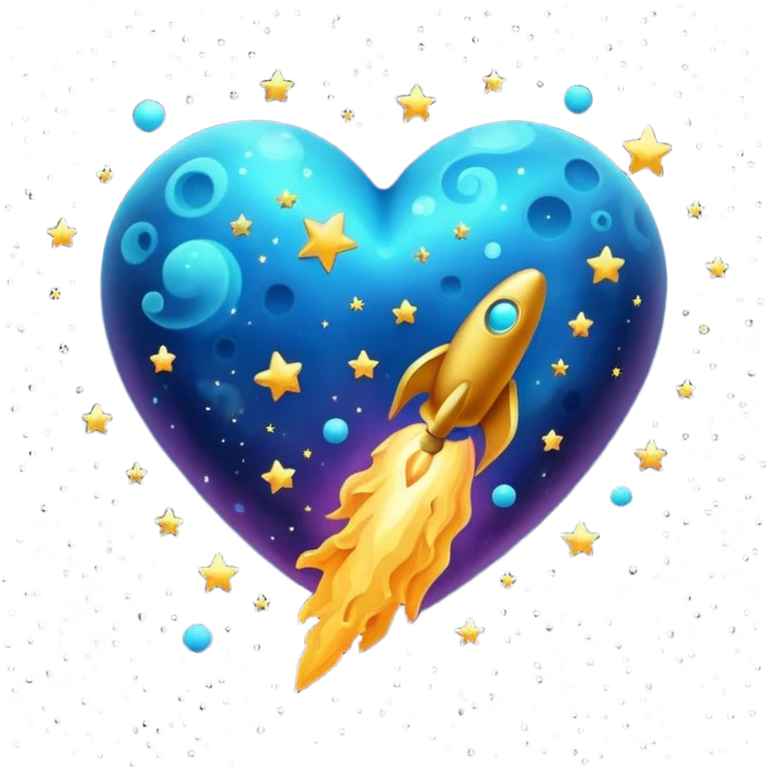 comet themed heart emoji