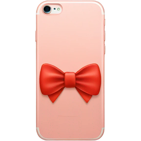 red iphone with bow emoji