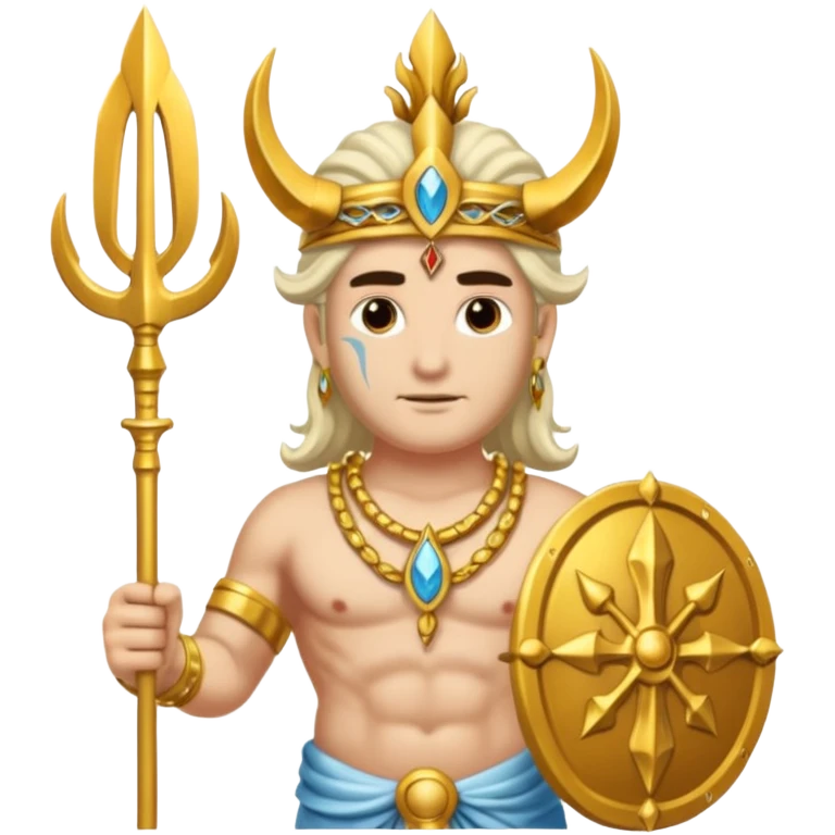 brahma god with Poseidon trident emoji