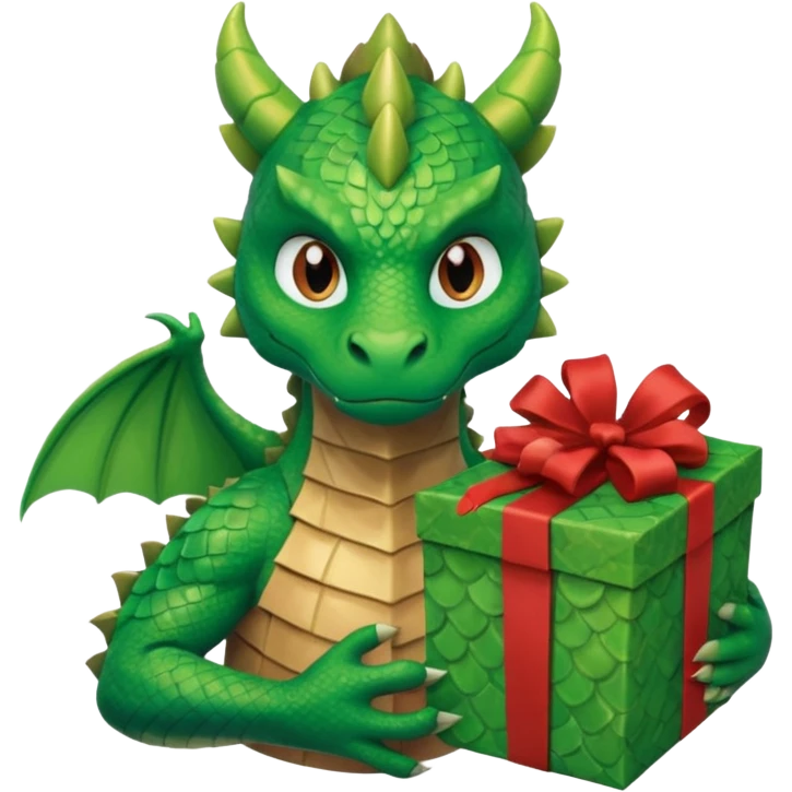 dragon man hold carton box gift emoji