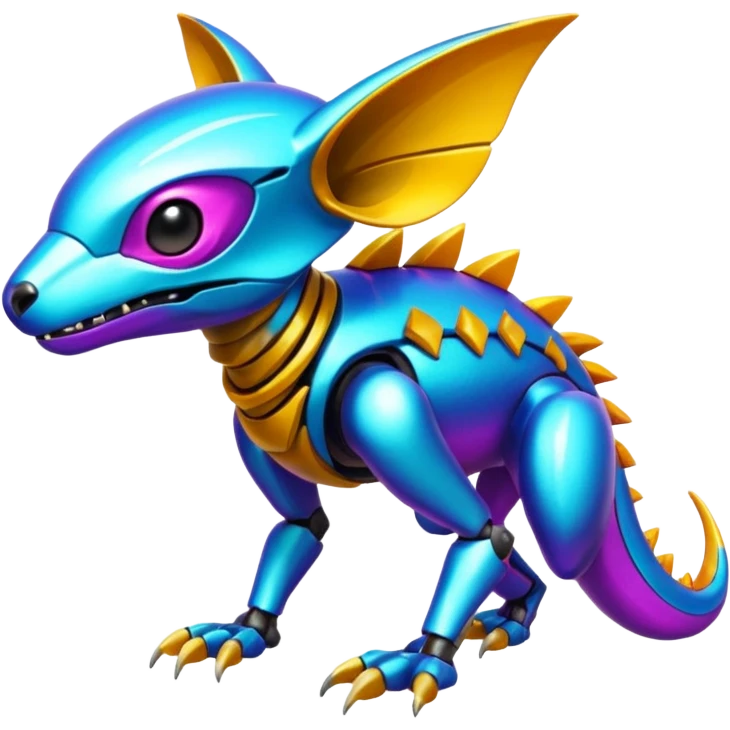  exotic tropical cyber-Protogen-Fakémon-Vernid-creature (full body) emoji