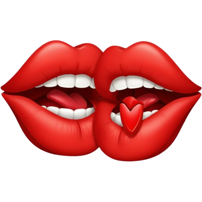 Lips with kisses emoji